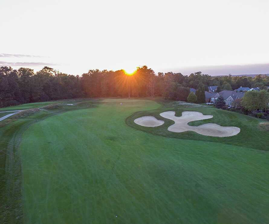 sunset over 12th fairway